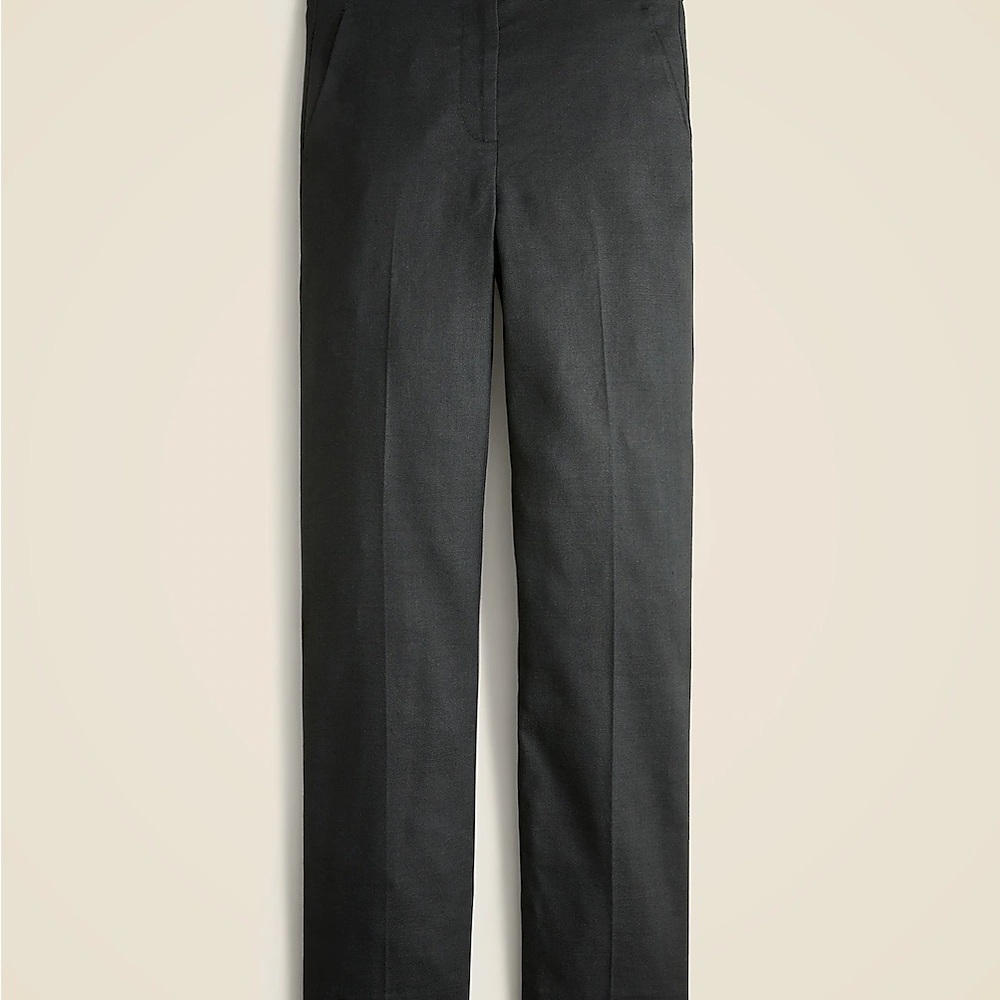 J Crew Kate straight leg pant in stretch linen blend